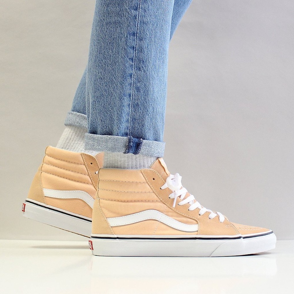 Vans Women's Sneakers in Tan and White